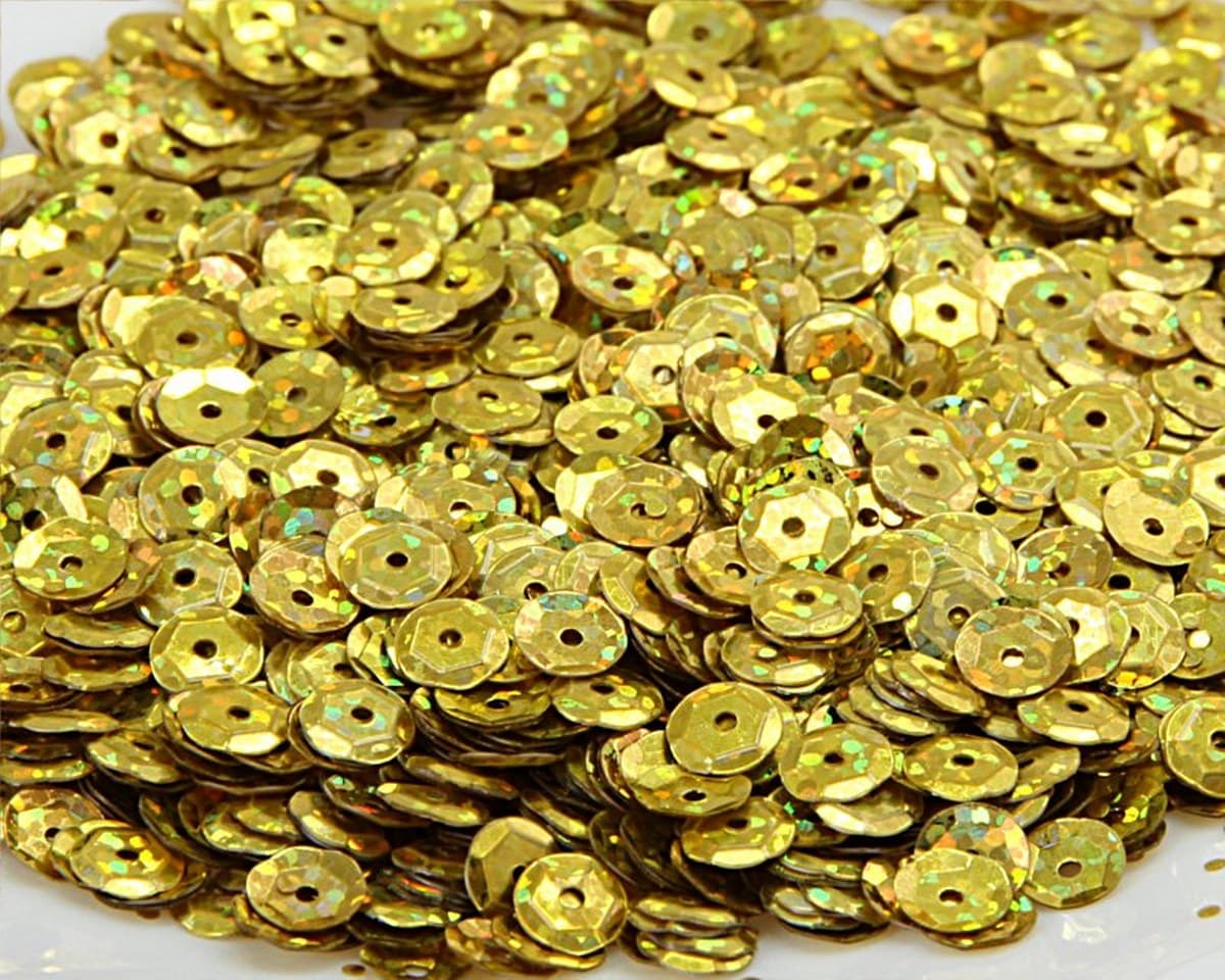 Cekiny 8mm/15gram złoty brokat