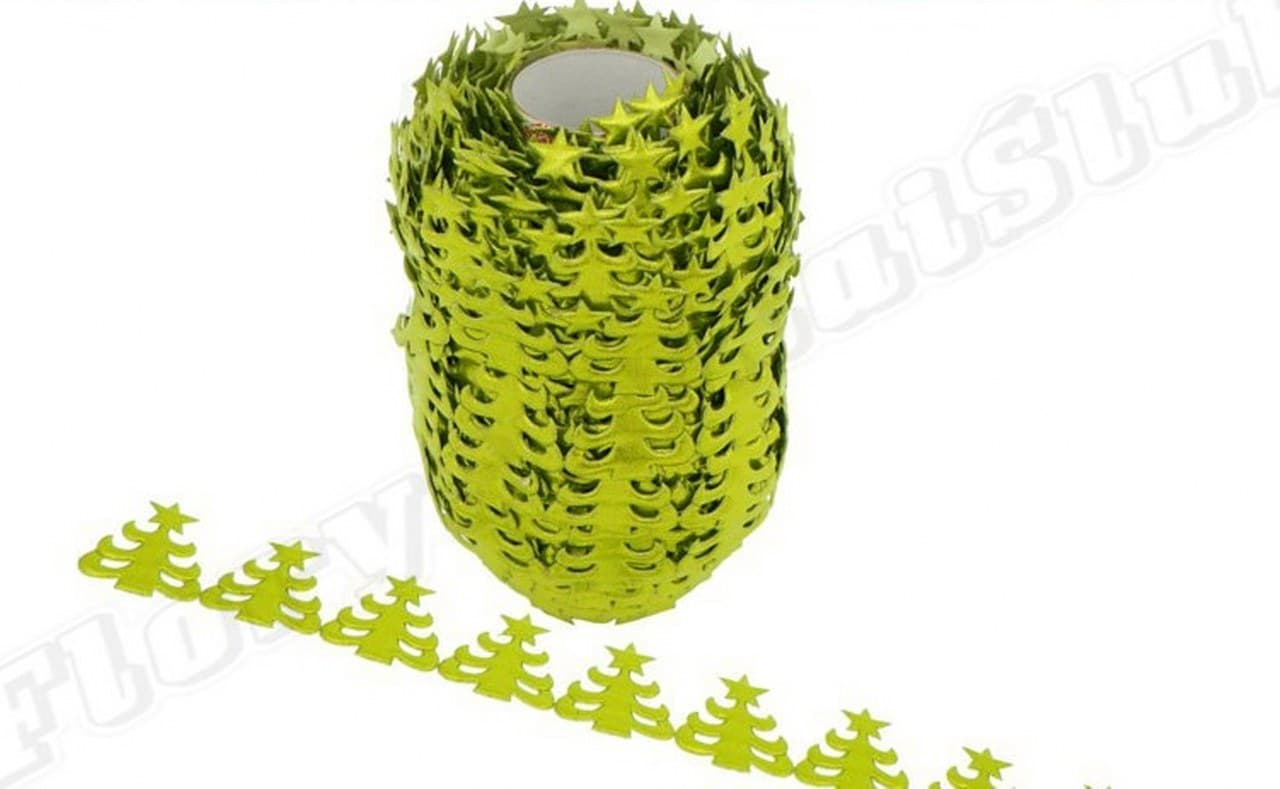 Aplikacje choinki metal. seledynowe 1mb