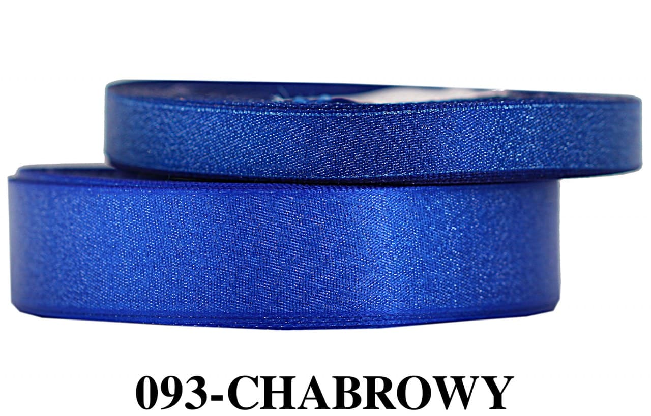 Wstążka satynowa z brokatem 25mm/22mb, chabrowa