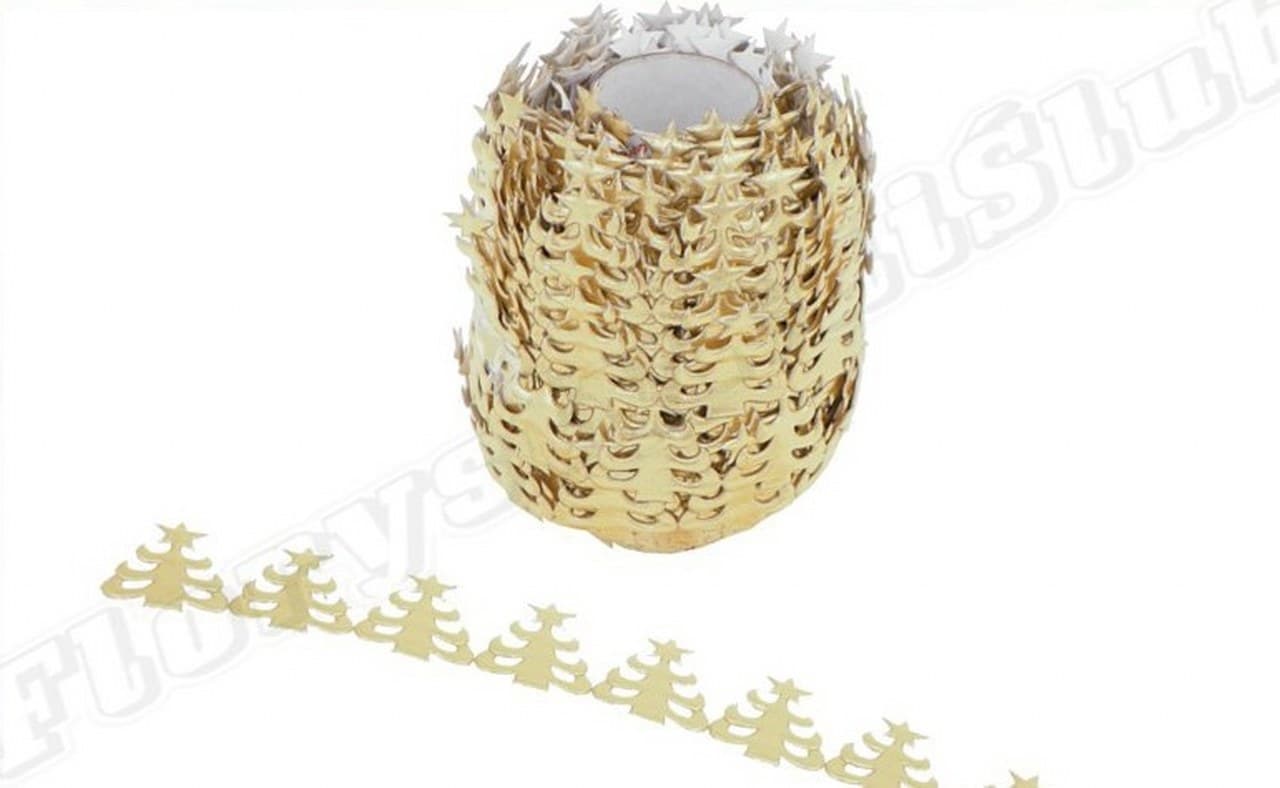 Aplikacje choinki metal. złote 1mb