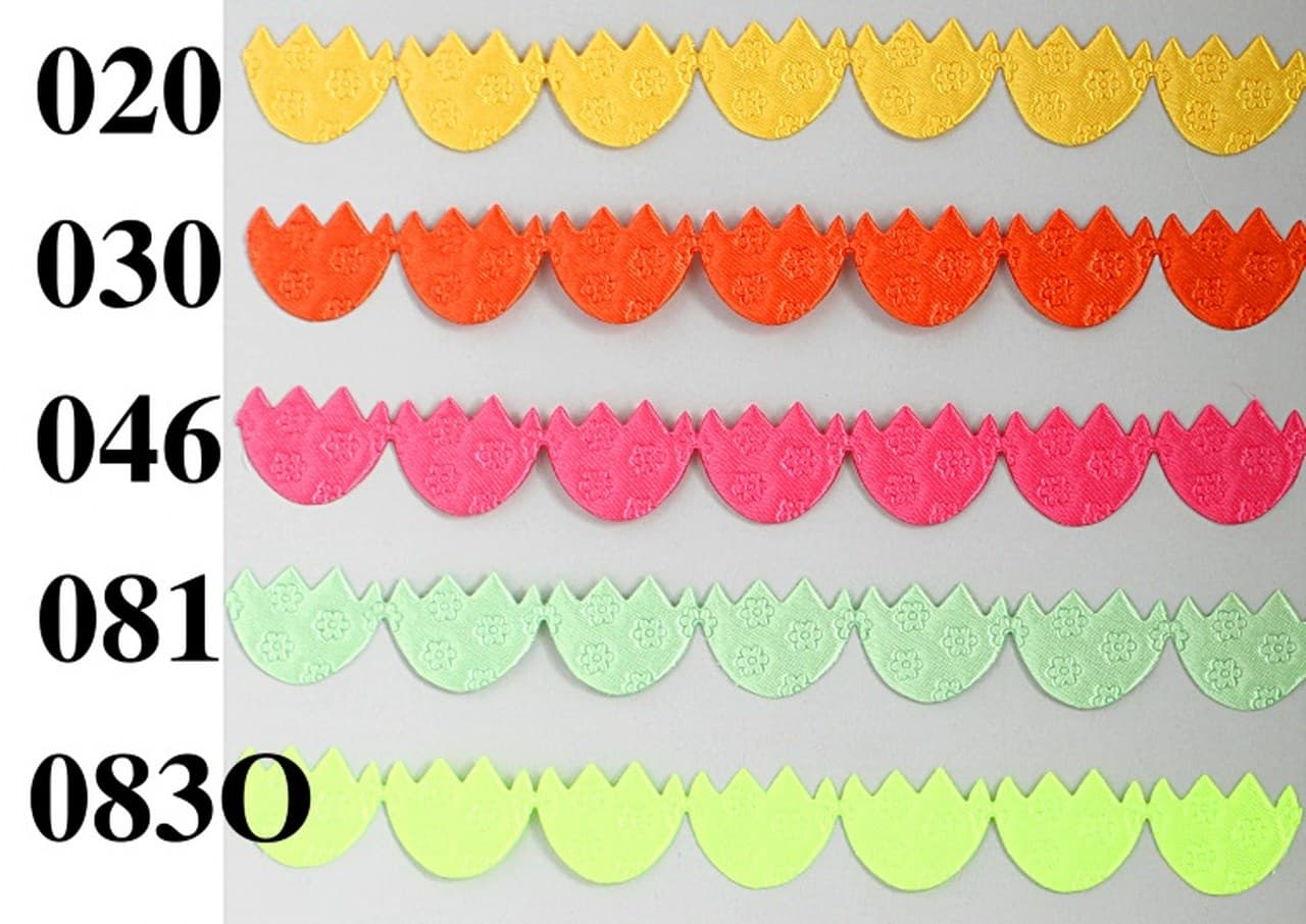 Aplikacje połówka jajka 1,5x2cm/44szt 1mb, żółte