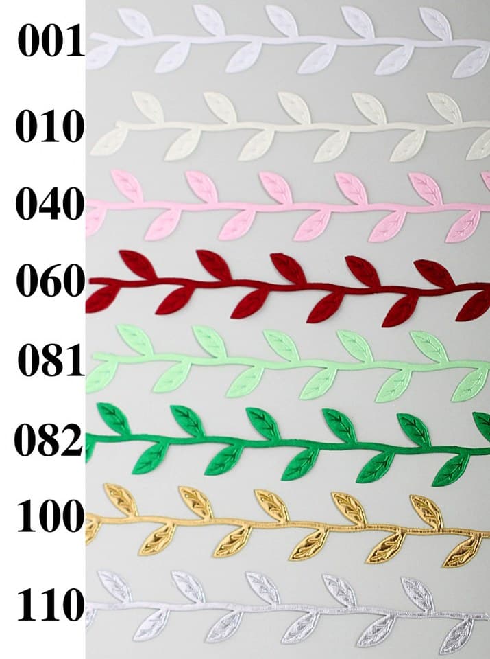 Aplikacje łodyga z listkiem 1mb, bordowa