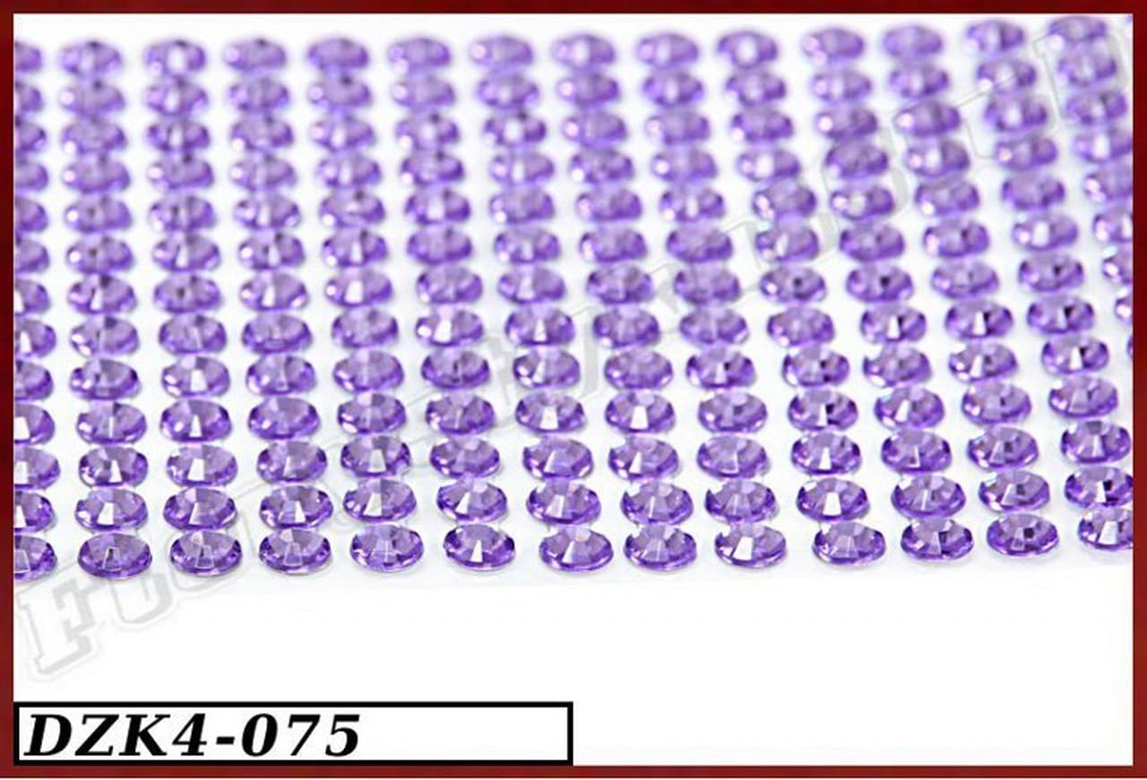 Dżety samoprzylepne kryształki 4mm/440szt wrzos