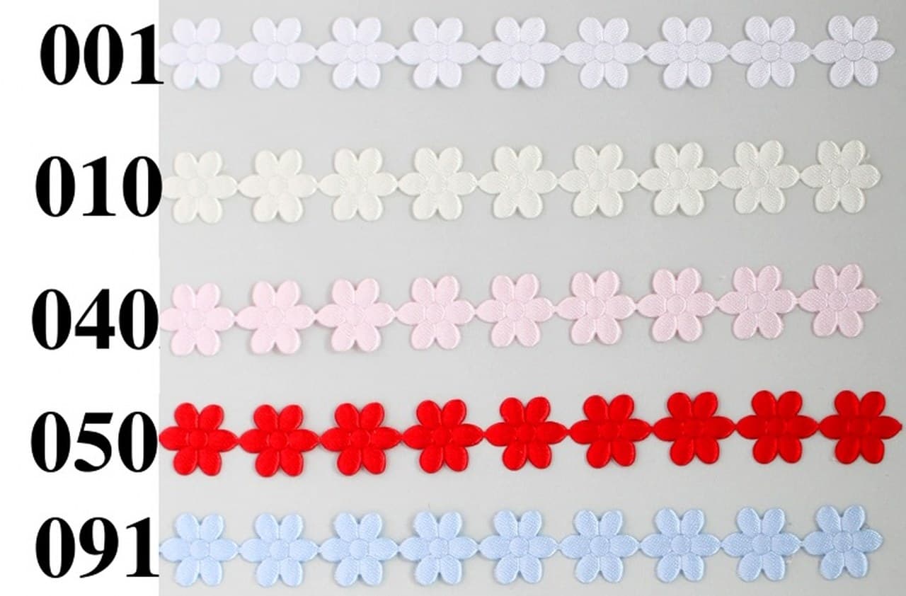 Aplikacje ażurowe kwiatek pełny średni1mb czerwony