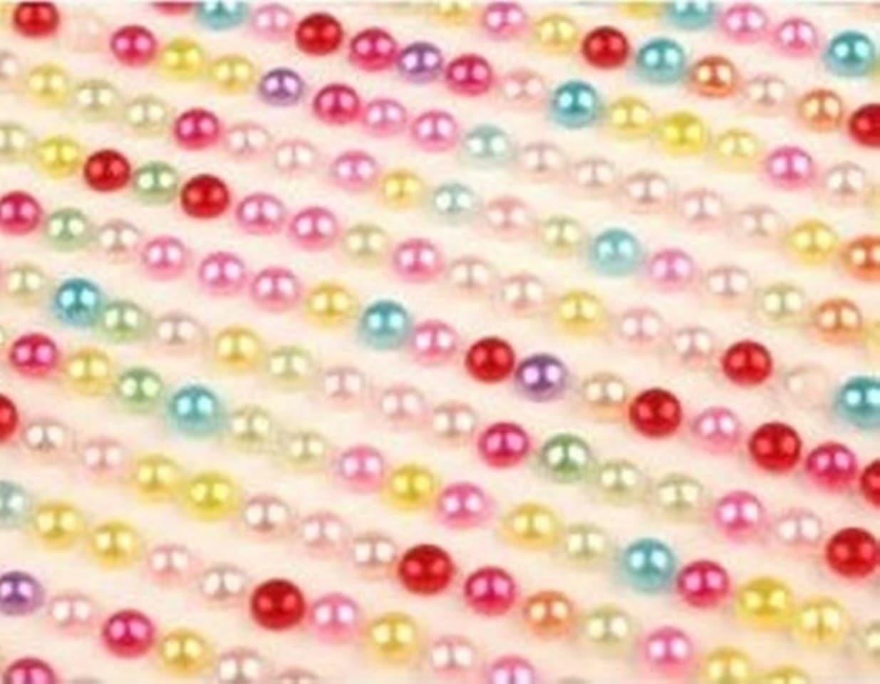 Dżety samoprzylepne perełki 3mm/702szt. miks kolor