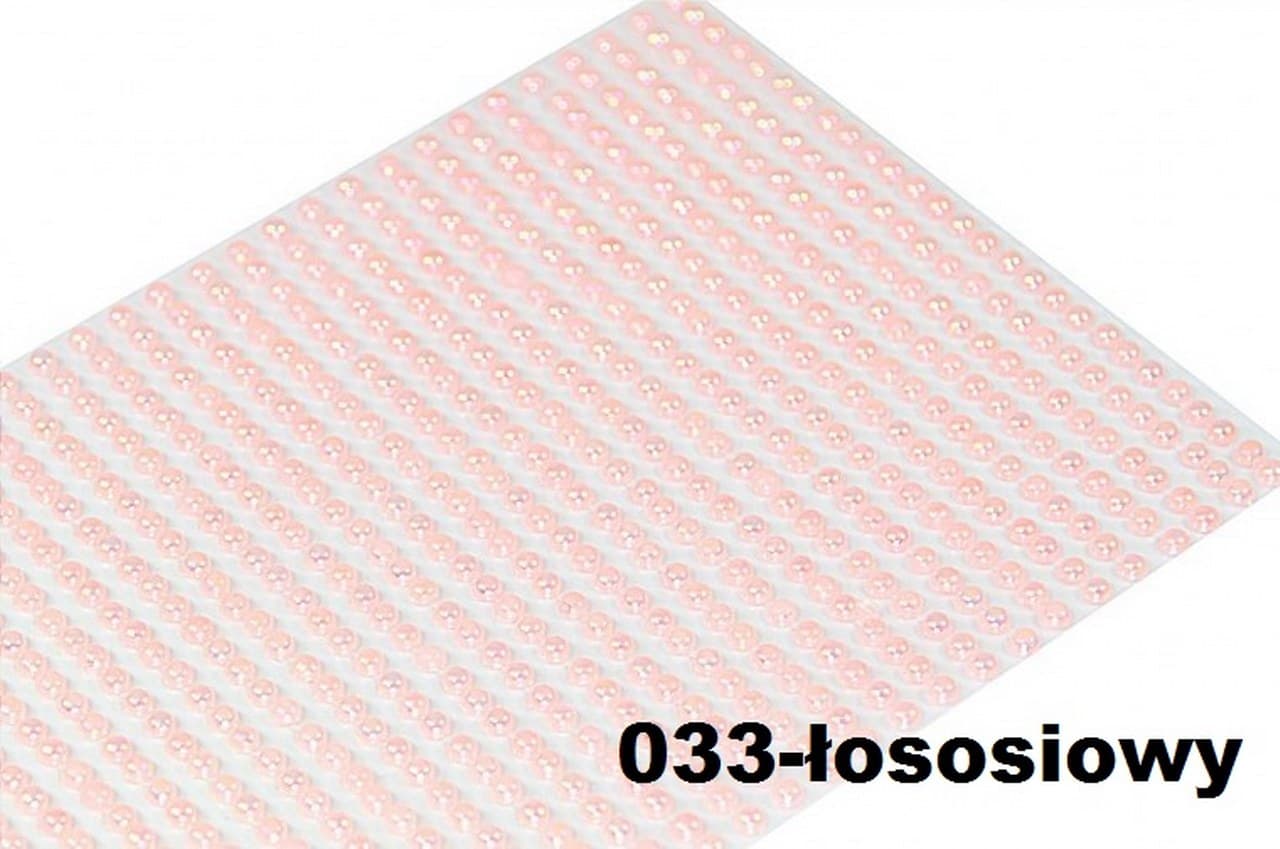 Dżety samoprzylepne perełki opal 3mm/702 łososiowe