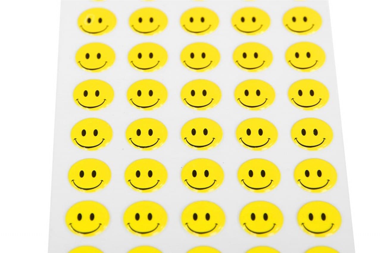 Samoprzylepne buźki uśmiechy śr.14mm/45szt. 