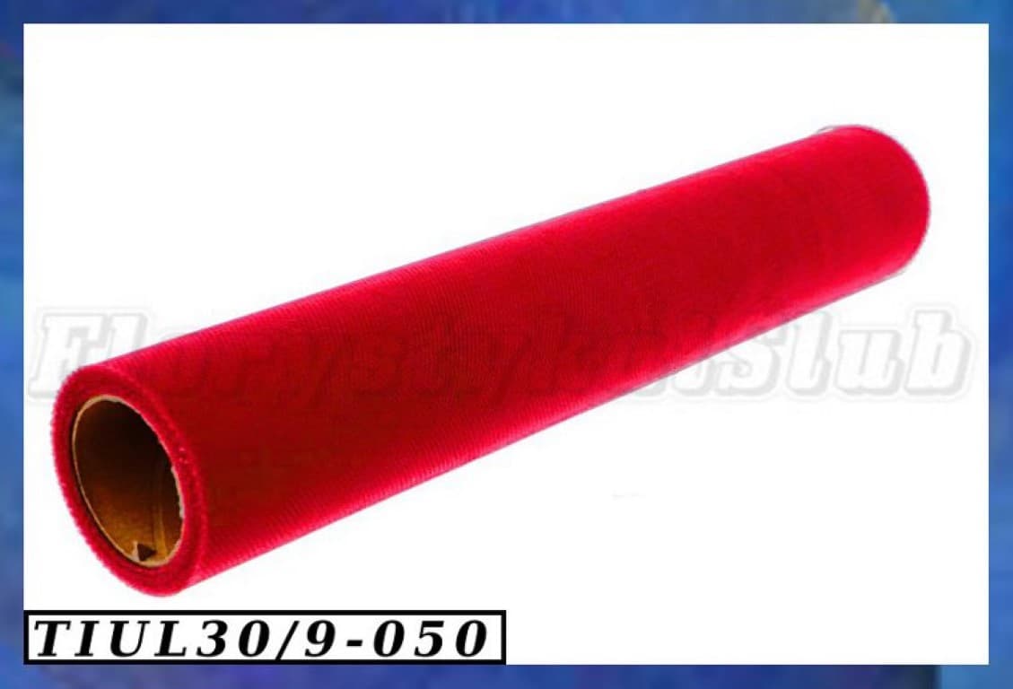 Tiul Drobny, 30cm/9m czerwony