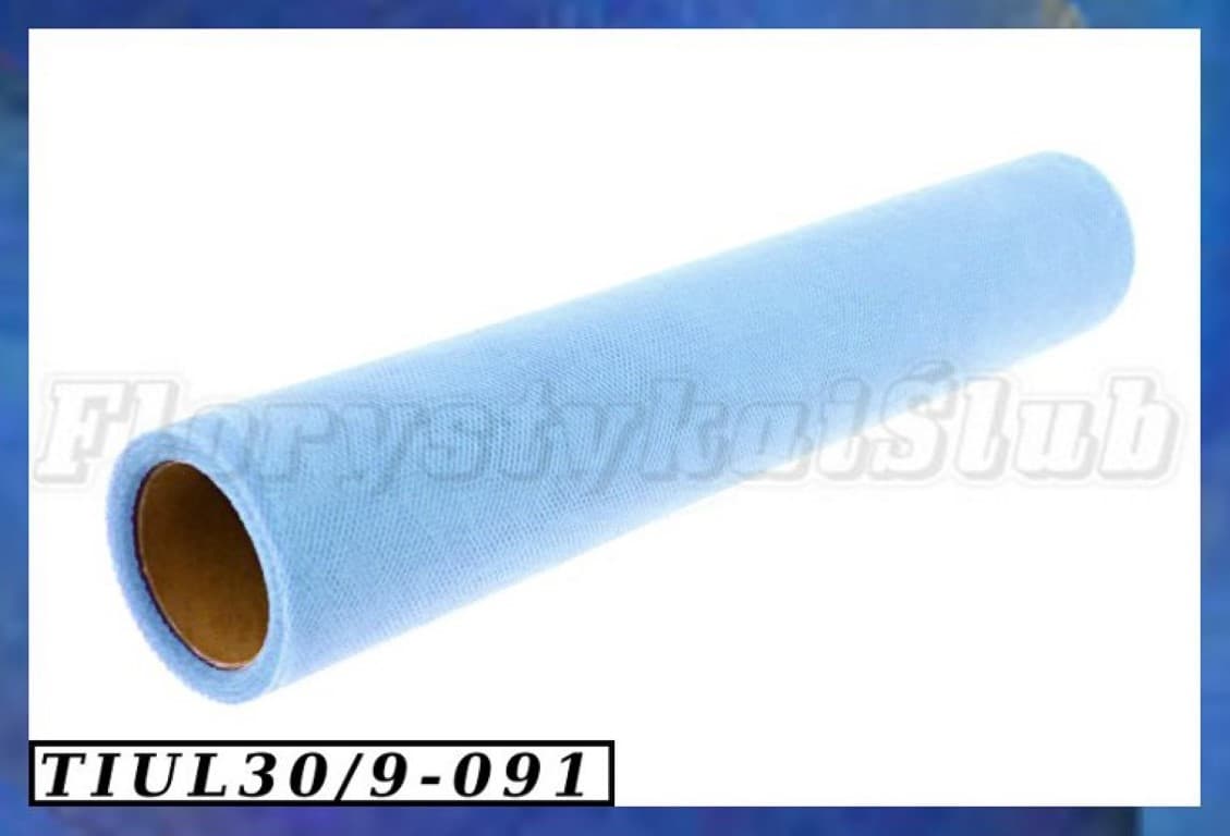 Tiul Drobny, 30cm/9m błękitny