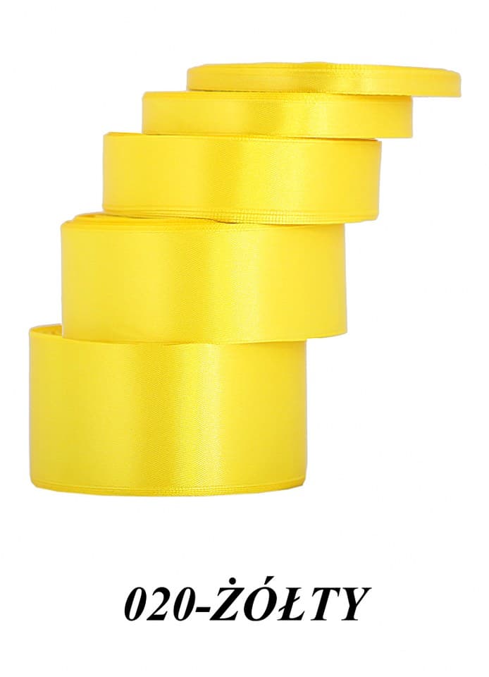 Wstążka satynowa 50mm/32mb, żółta