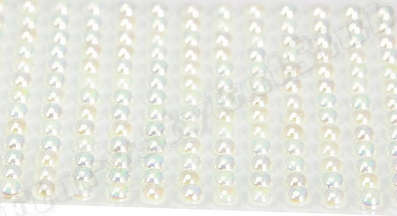 Dżety samoprzylepne perły opal 8mm/120szt, kremowe