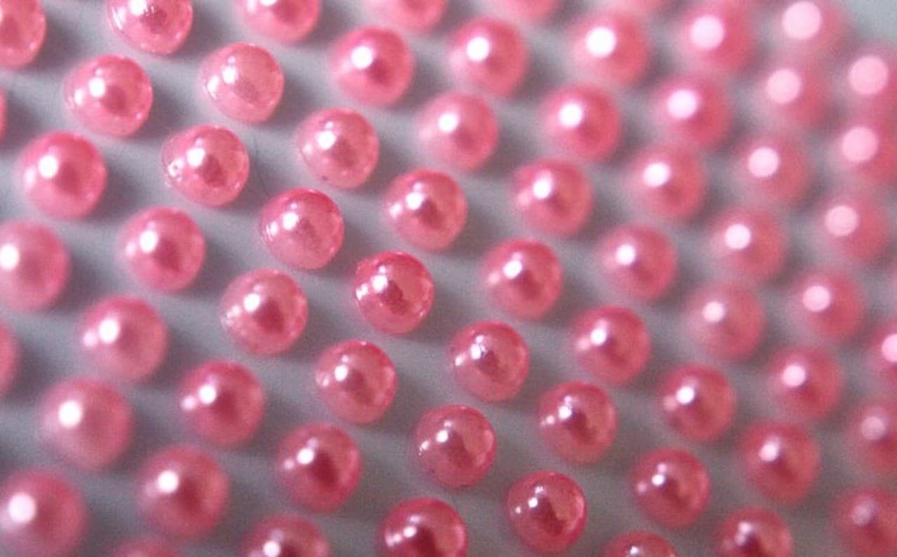 Dżety samoprzylepne perełki 3mm/702szt. różowe