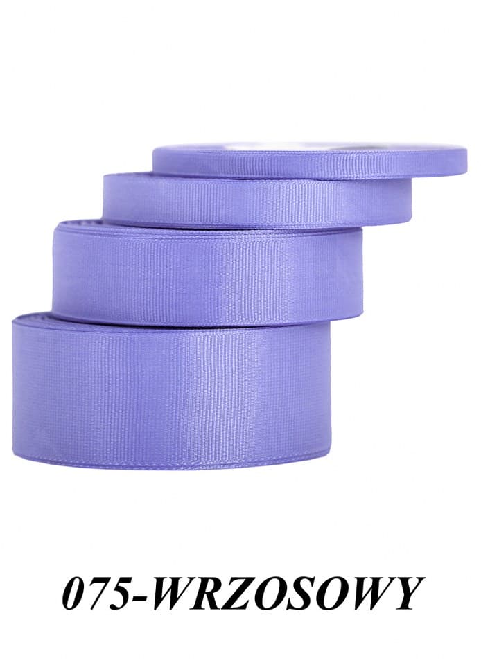 Wstążka rypsowa, 6mm/22mb, wrzosowa