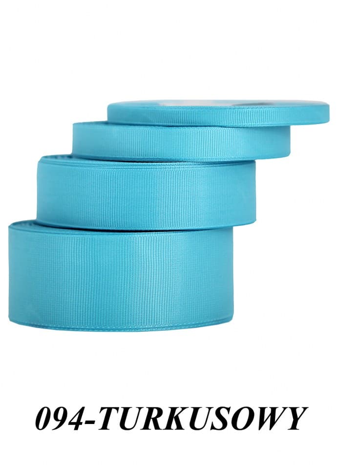 Wstążka rypsowa, 6mm/22mb, turkusowa