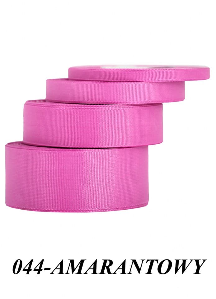 Wstążka rypsowa, 12mm/22mb, amarantowa