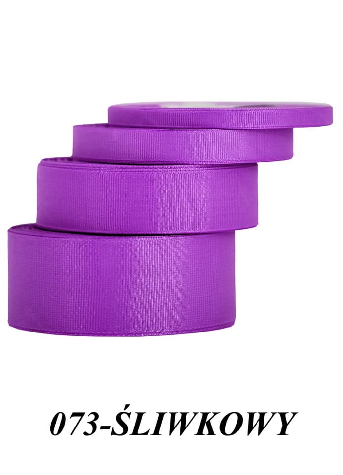 Wstążka rypsowa, 12mm/22mb, śliwkowa