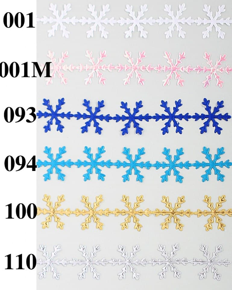 Aplikacje śnieżynka, śr. 22mm/43szt, złoty metal