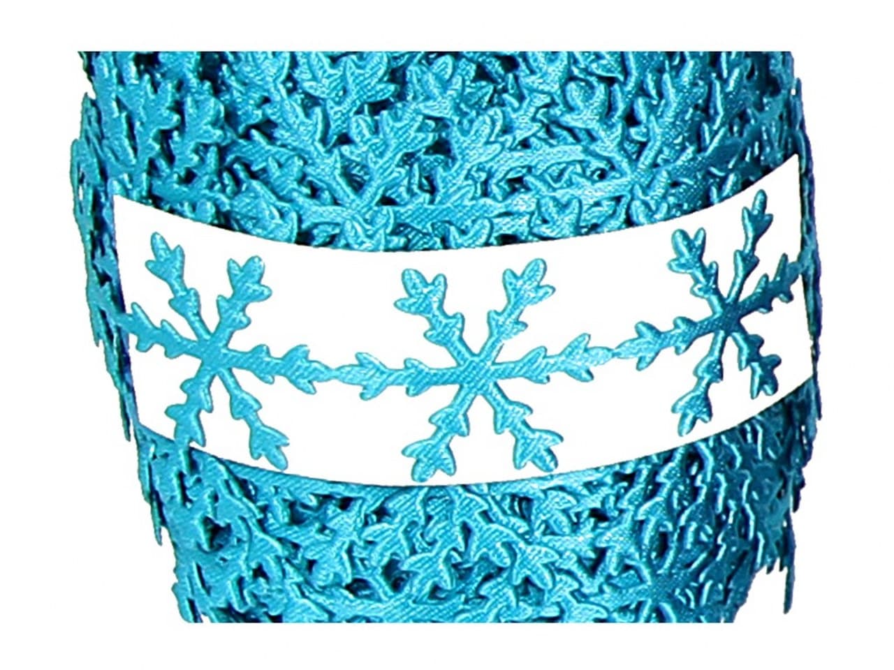 Aplikacje śnieżynka, śr. 22mm/43szt, turkusowa