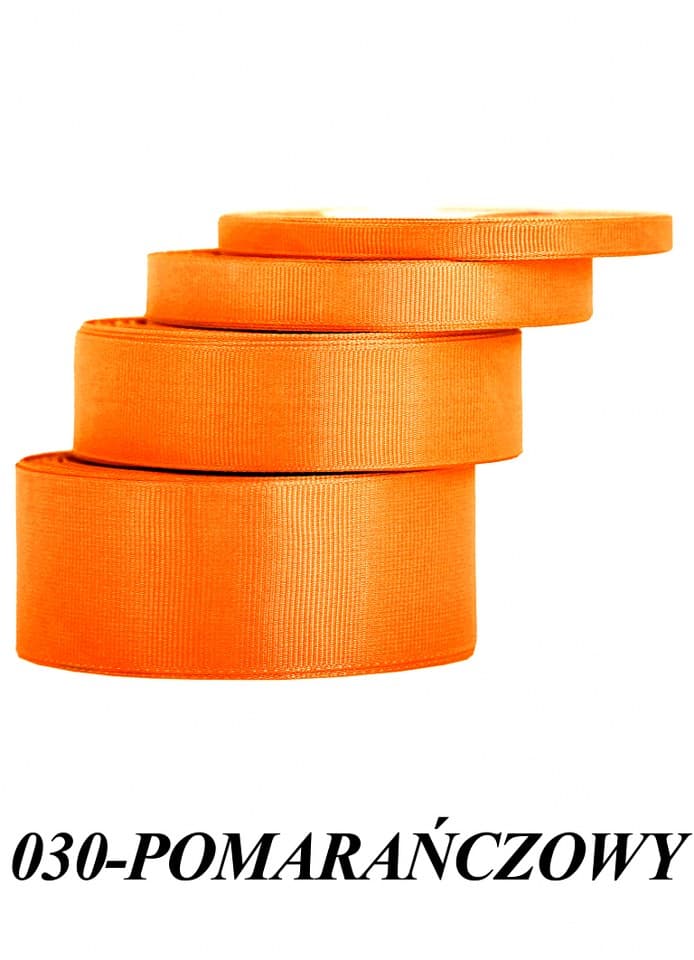 Wstążka rypsowa, 25mm/22mb, pomarańczowa