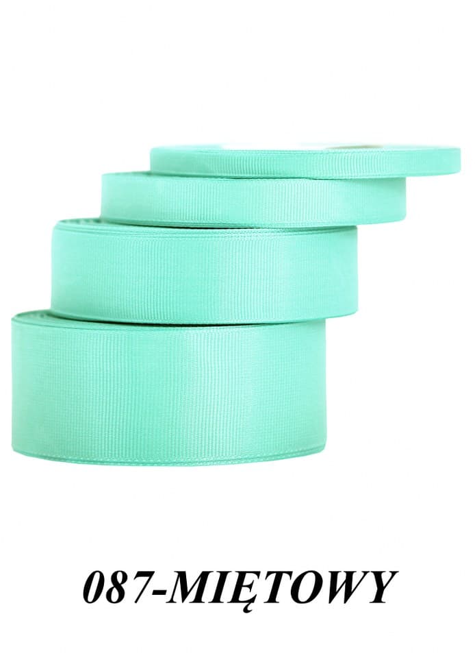 Wstążka rypsowa, 38mm/22mb, miętowa