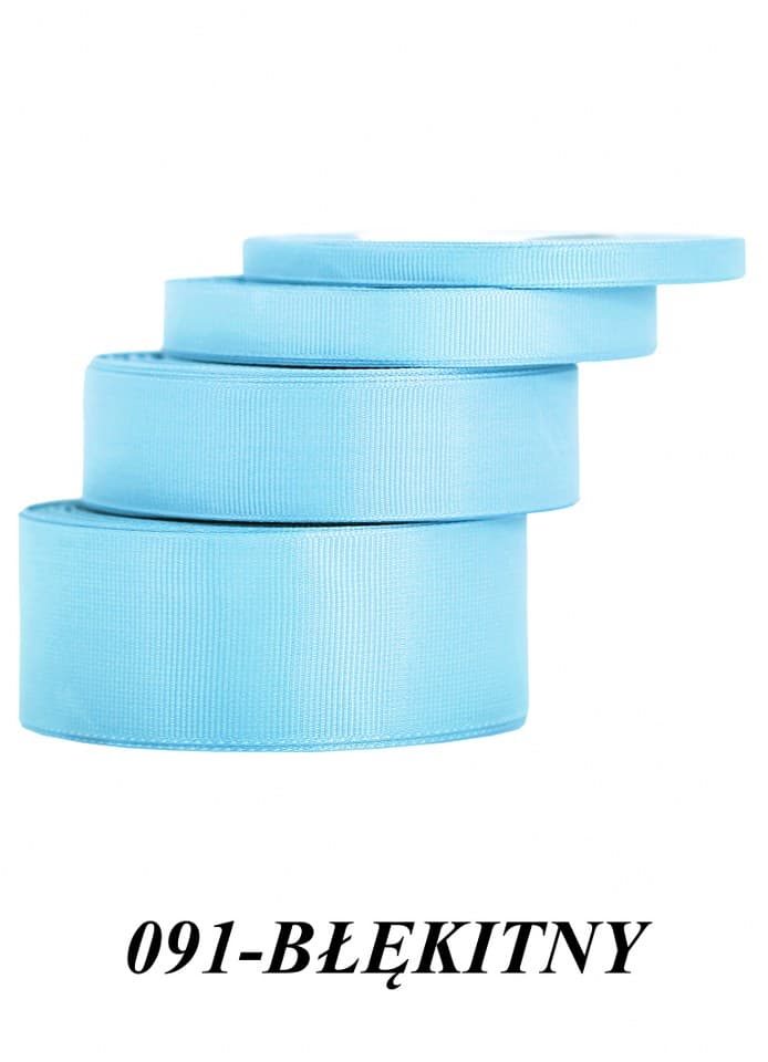 Wstążka rypsowa, 38mm/22mb, błękitna