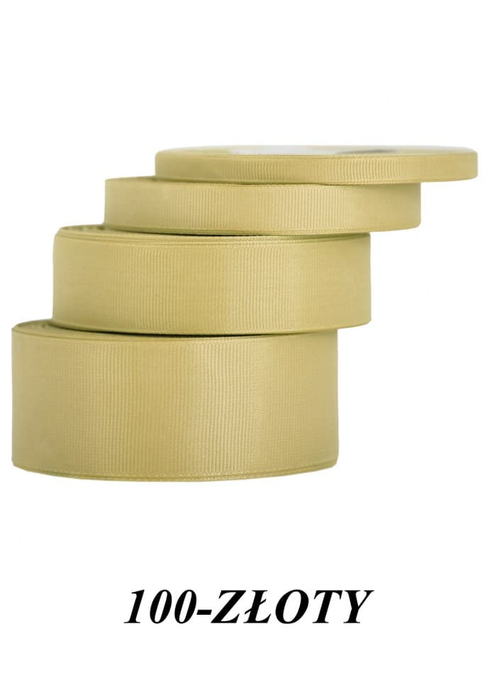 Wstążka rypsowa, 38mm/22mb, złota
