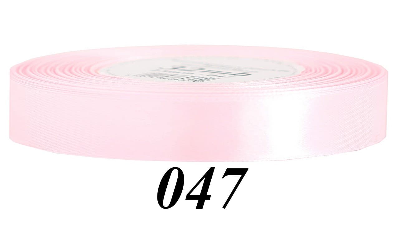 Wstążka satynowa 12mm/32mb, bladoróżowa