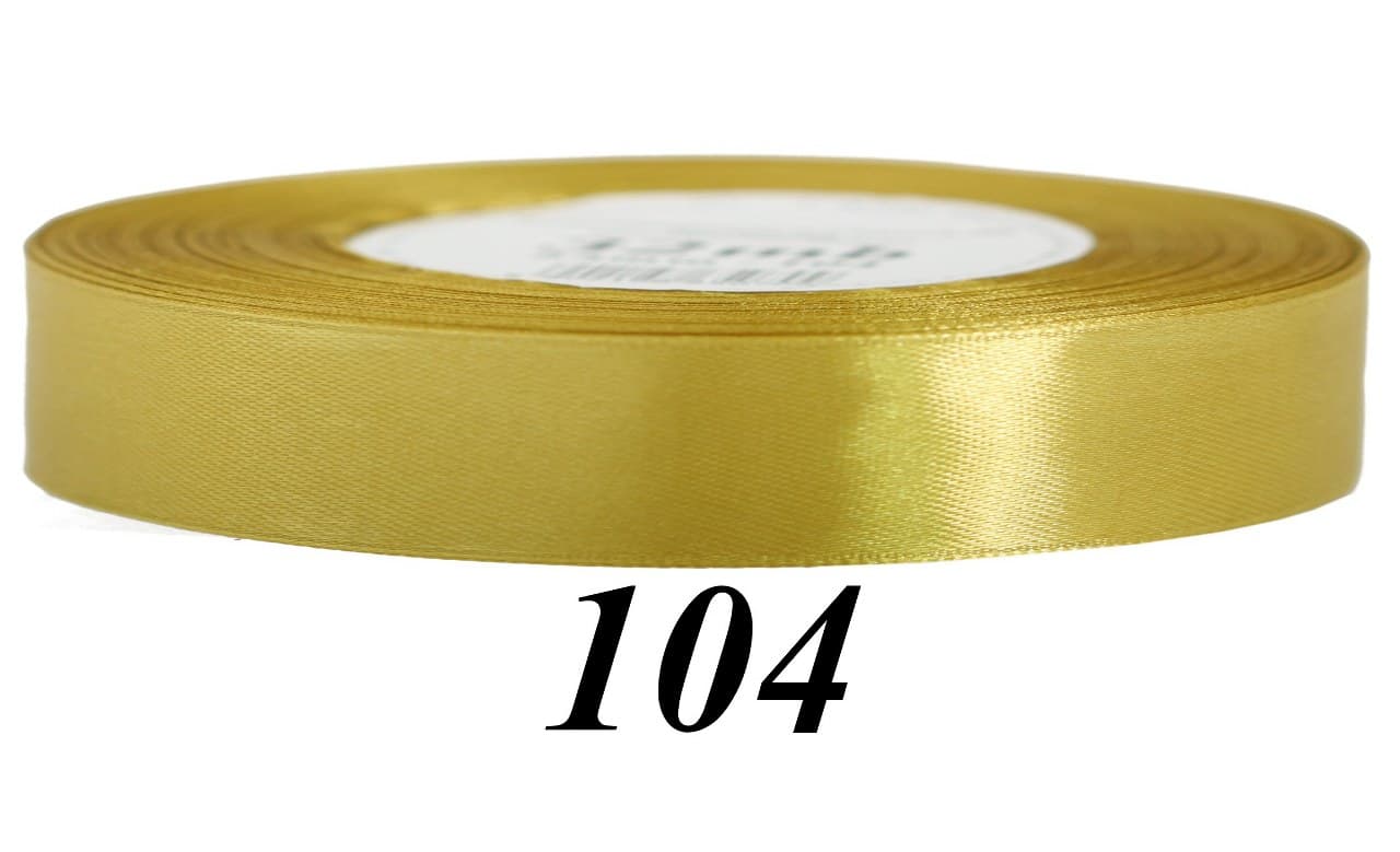 Wstążka satynowa 12mm/32mb, prawdziwe złoto