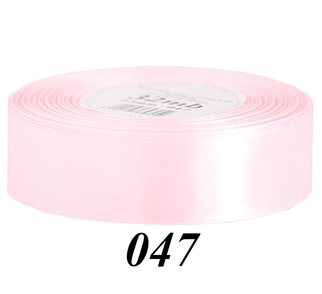 Wstążka satynowa 25mm/32mb, bladoróżowa