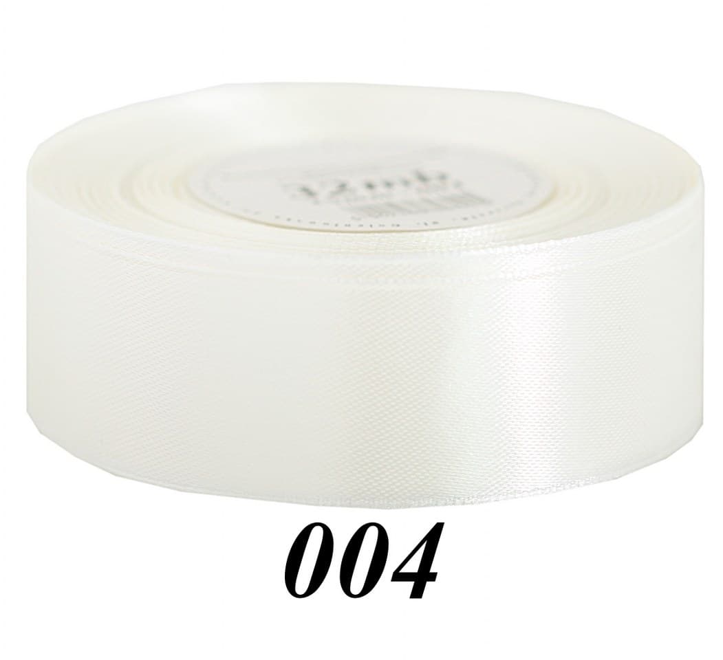 Wstążka satynowa 38mm/32mb, biały śmietankowy