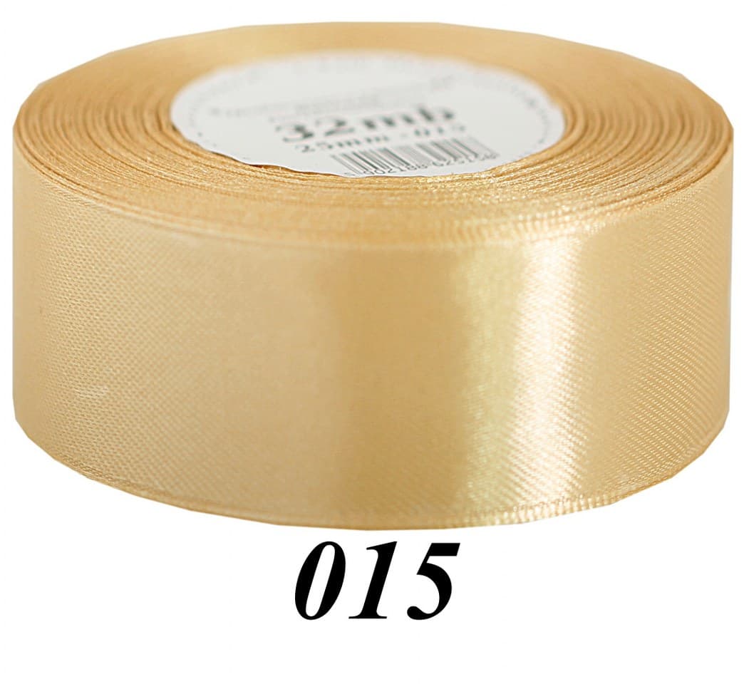 Wstążka satynowa 50mm/32mb, ciemnobeżowa