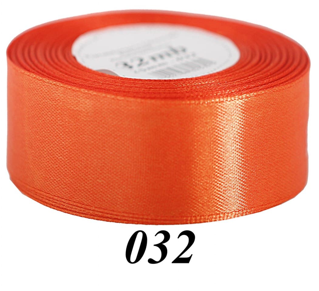 Wstążka satynowa 50mm/32mb, ciemnopomarańczowa