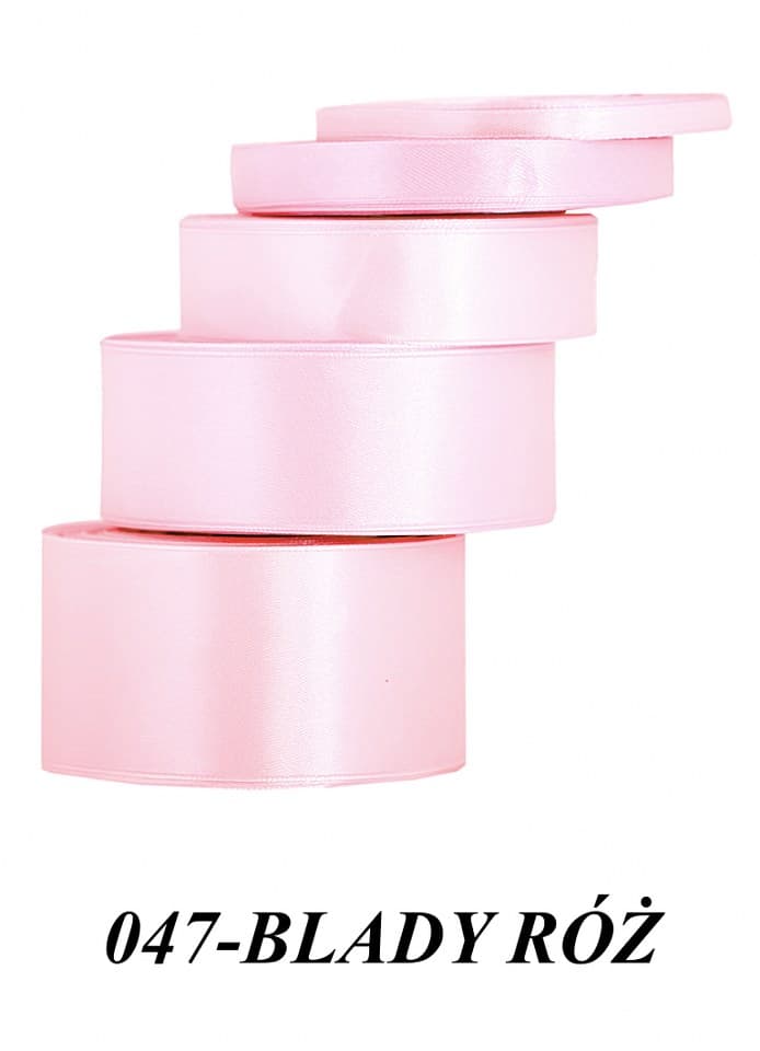 Wstążka satynowa 50mm/32mb, bladoróżowa