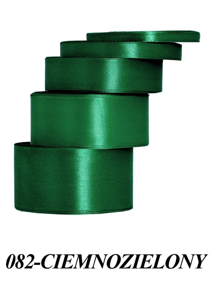 Wstążka satynowa 50mm/32mb, ciemnozielona