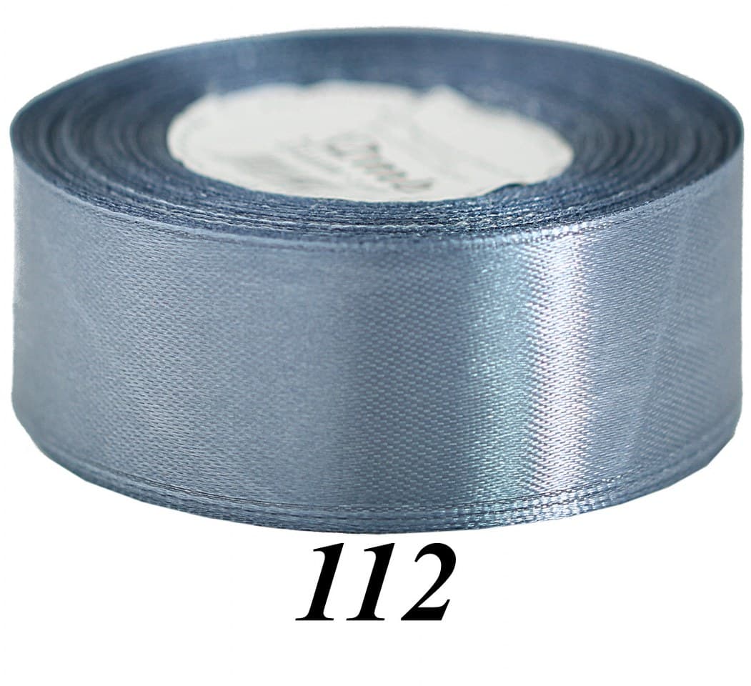 Wstążka satynowa 50mm/32mb, ciemnosrebrna