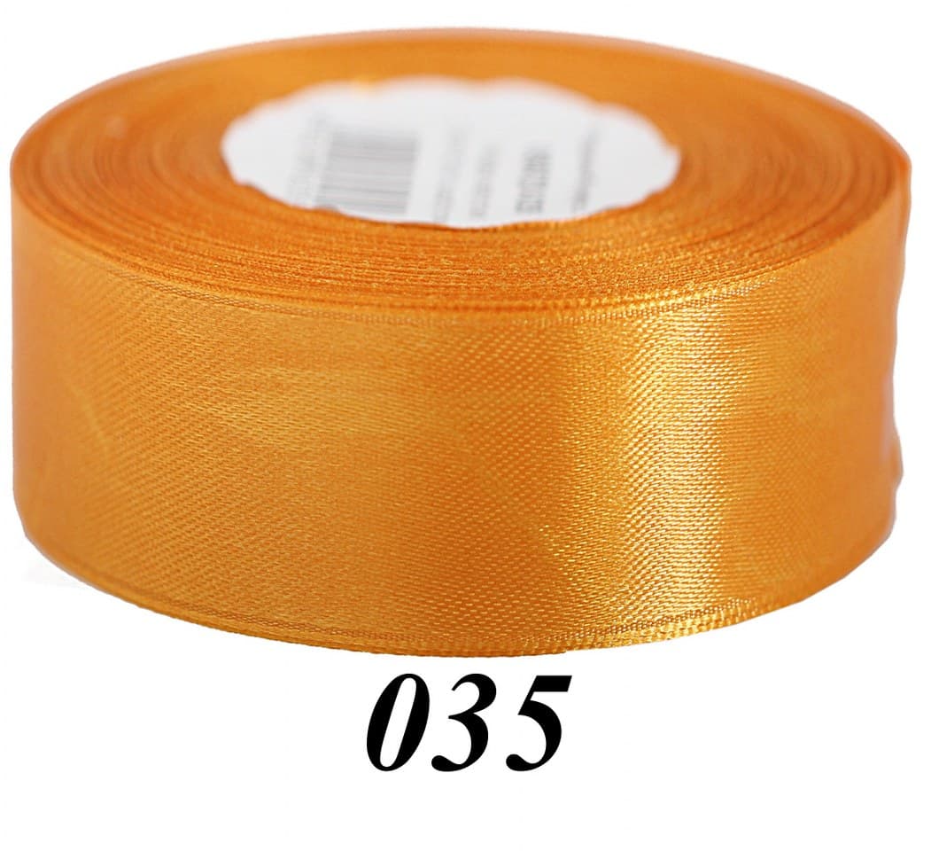 Wstążka satynowa 50mm/32mb, bursztynowa