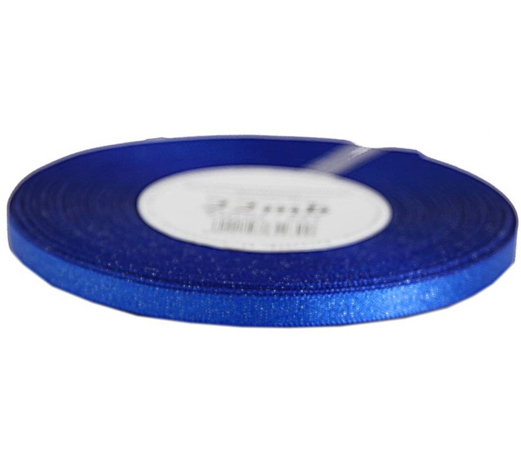 Wstążka satynowa z brokatem 6mm/22mb, chabrowa