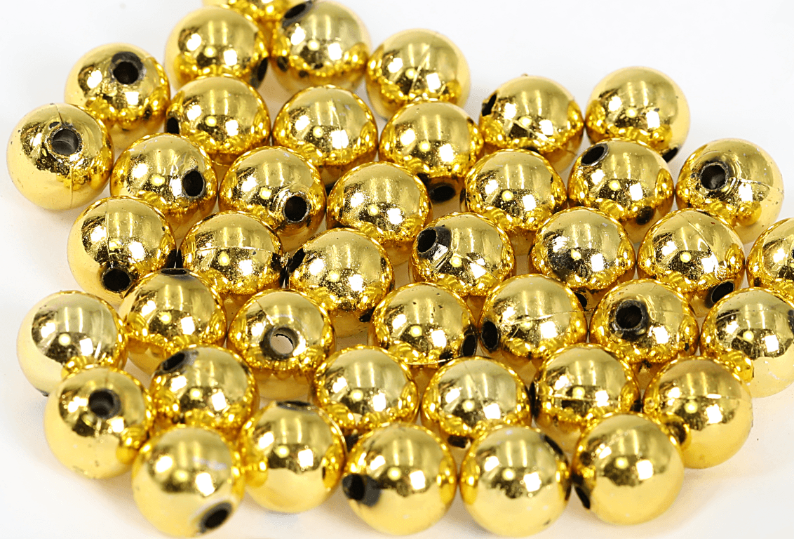 Perełki metalizowane, śr. 12mm/50g, złote