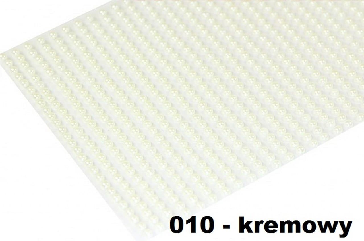 Dżety samoprzylepne perełki 4mm/500szt, kremowe