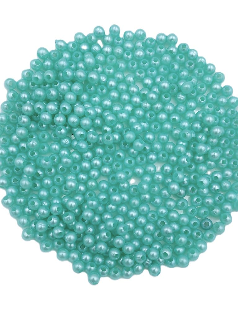 Koraliki (perełki) z dziurką, śr. 6mm niebieskie