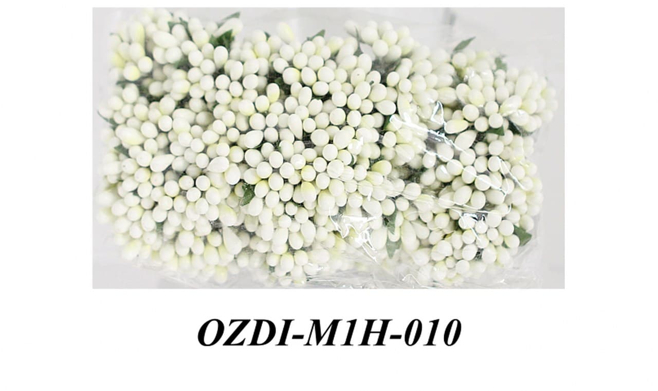 Pręciki na drucie ryż śr.2cm/6x12szt, kremowe