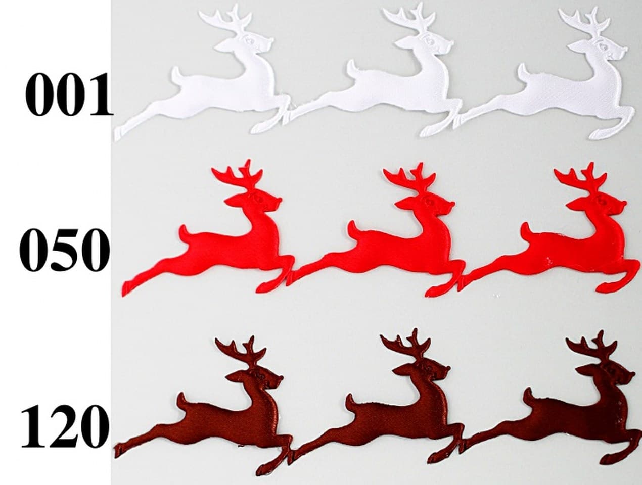 Aplikacje renifer 4x5cm 19szt/1mb, czerwony