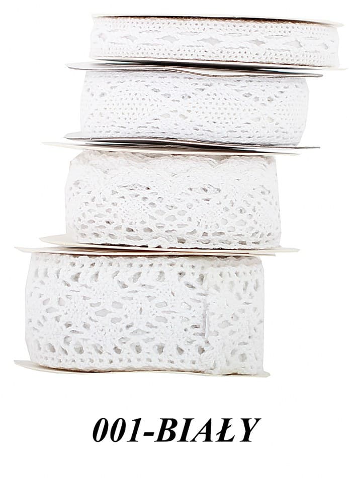 Wstążka koronka samoprzylepna 20mm/2mb, biała