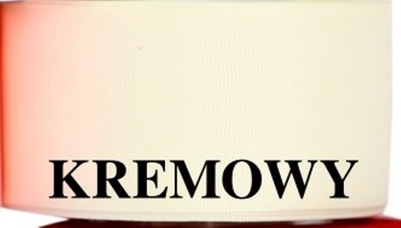 Wstążka rypsowa, 50mm/22mb, kremowa