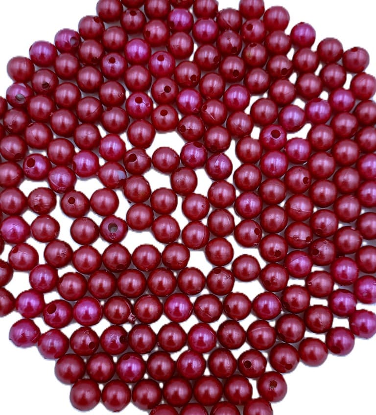 Koraliki (perełki) z dziurką, śr. 8mm czerwone