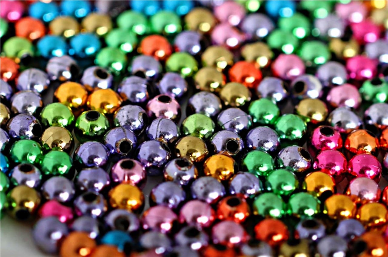 Perełki metalizowane, śr. 8mm/50g, miks kolorów
