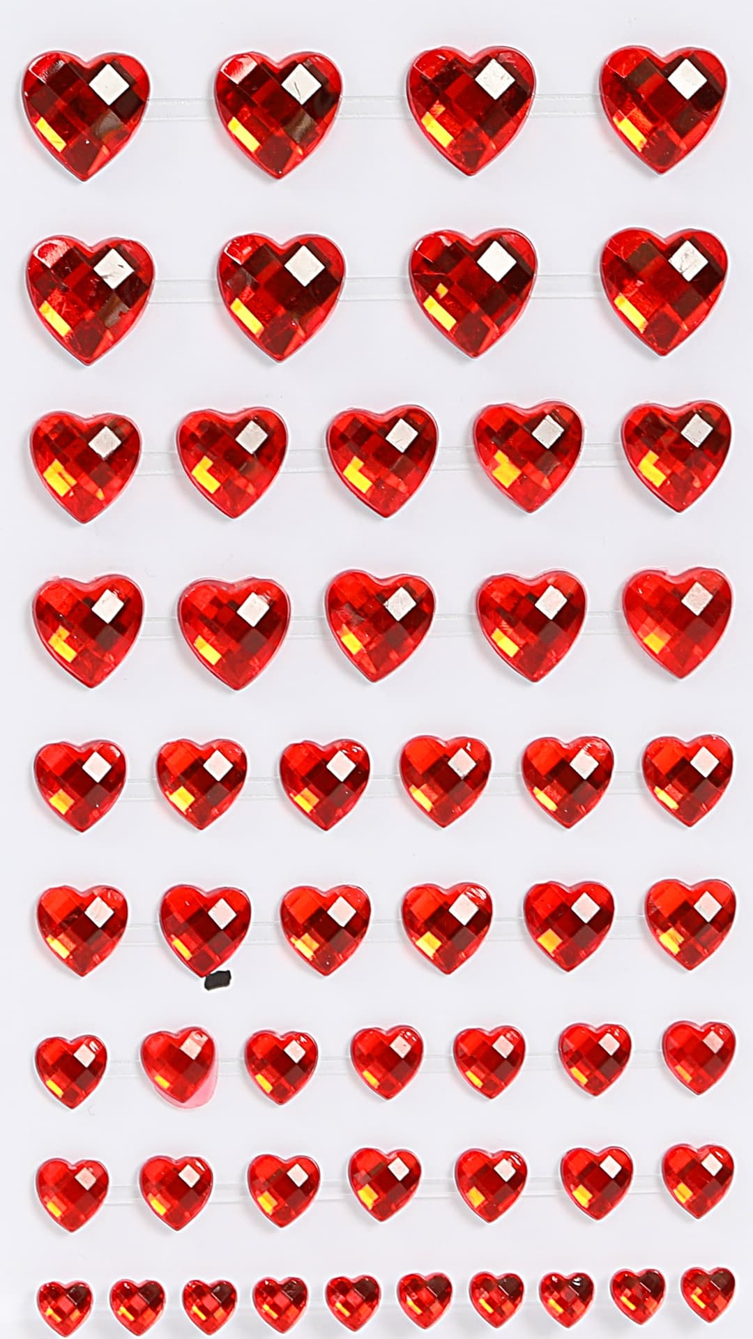 Dżety samoprzylepne serca, 54 sztuki/1 komplet