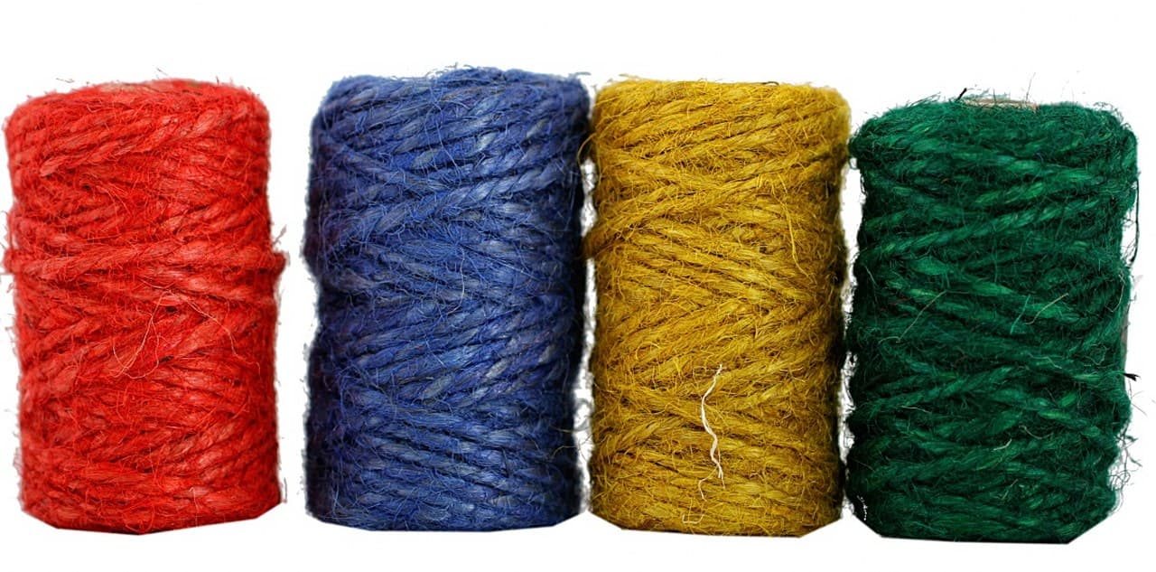 Sznurek jutowy, 100g/40mb, kolorowy