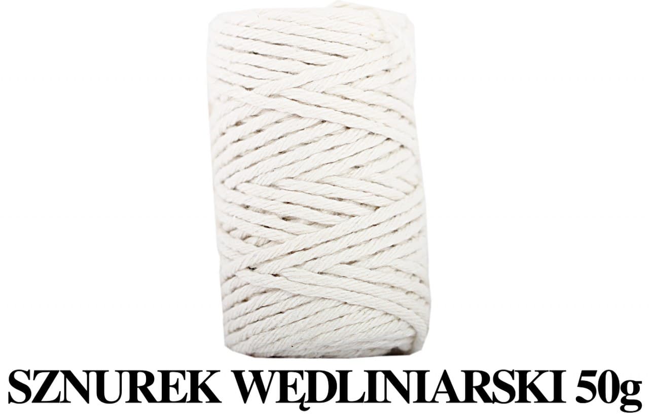 Sznurek wędliniarski bawełniany,  50g/30mb