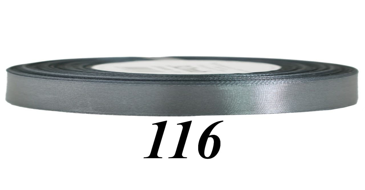 Wstążka satynowa 6mm/32mb, jasny grafit
